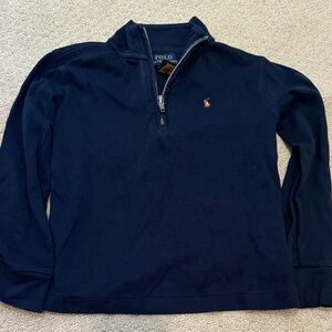 Polo by Ralph Lauren Boys Navy Quarter Zip Pullover 4T
